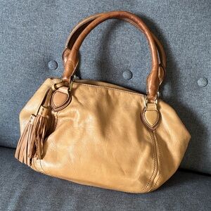 J. Crew Tan Leather Shoulder Bag